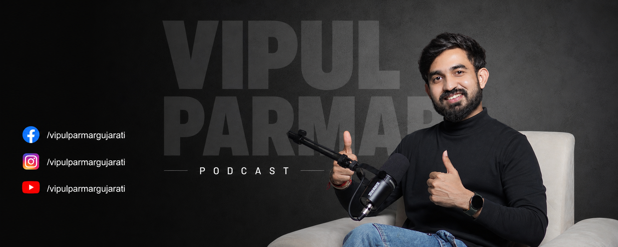 Vipul Parmar Podcast banner · Creators Space Studio